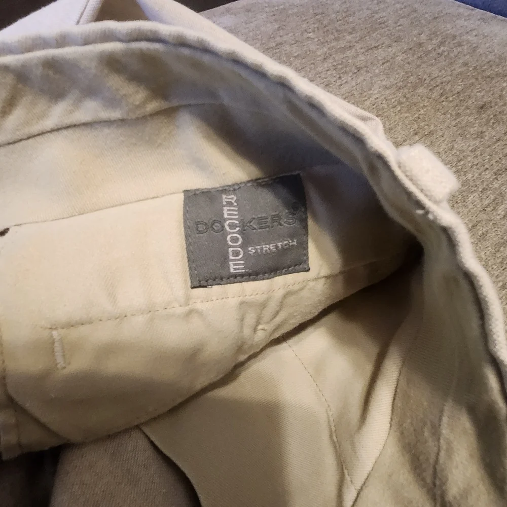Docker's Recode Linen Stretch Men's Cream Pants